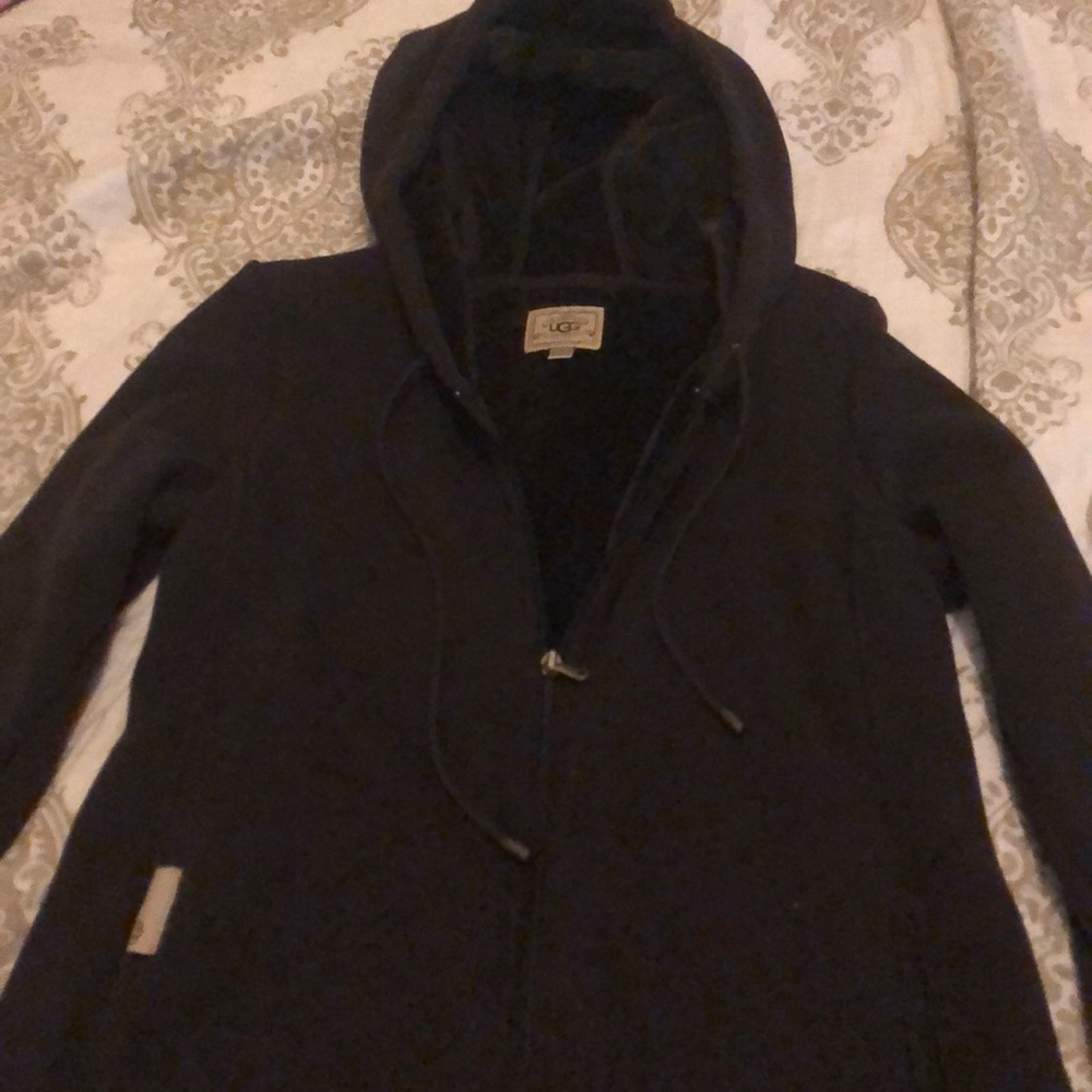 Ugg fur lined hooded sweatshirt